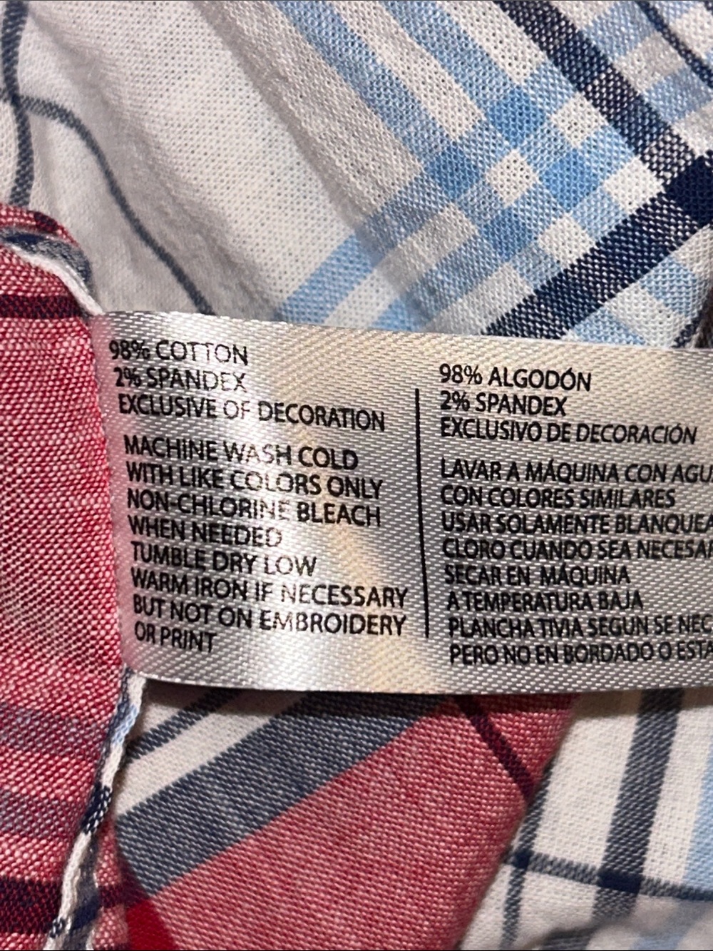U.S. Polo Assn. Red, White & Blue Plaid Short-Sleeve Button-Up Shirt - Picture 7 of 7